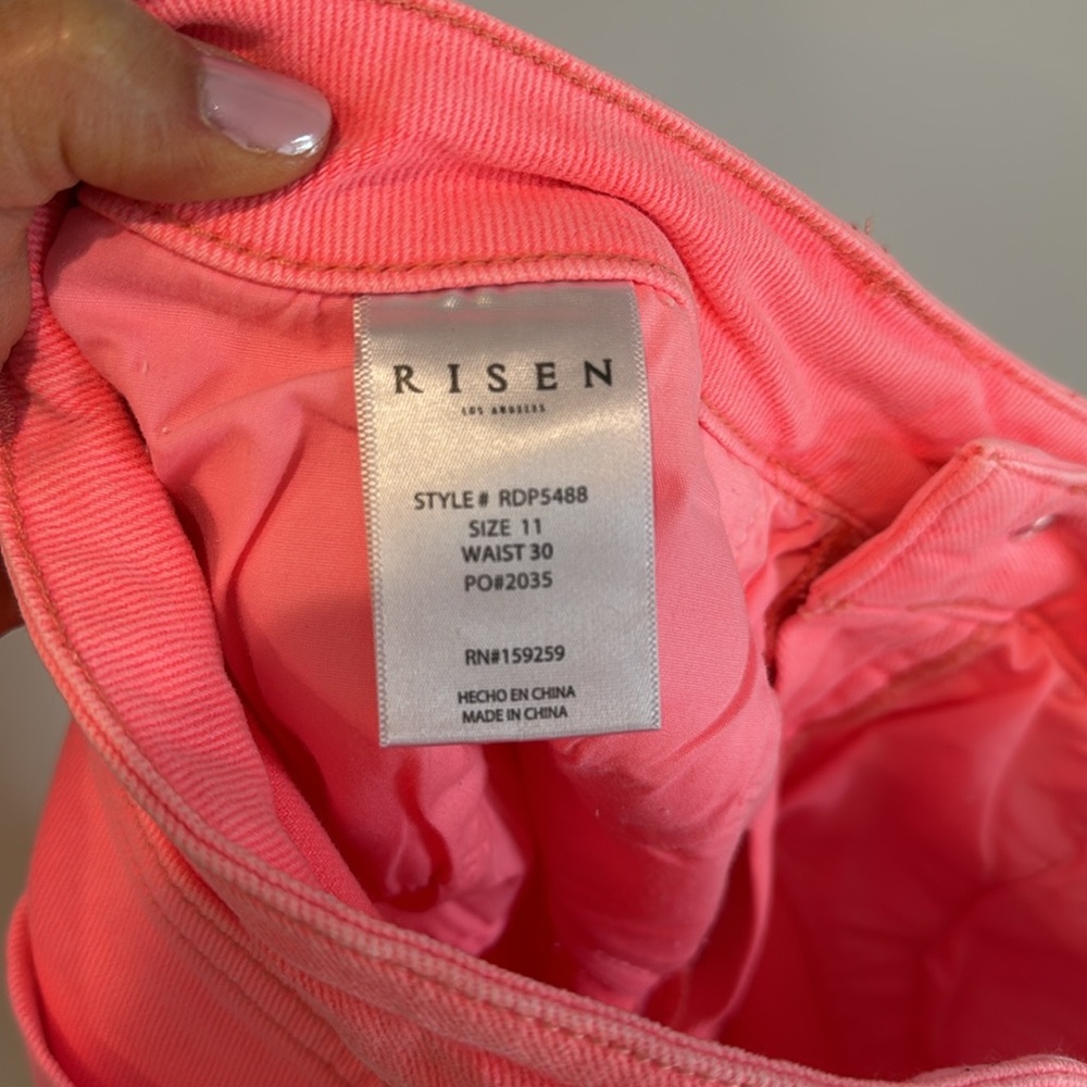 Risen Bright Pink Women's Cargo Jeans - Picture 4 of 4